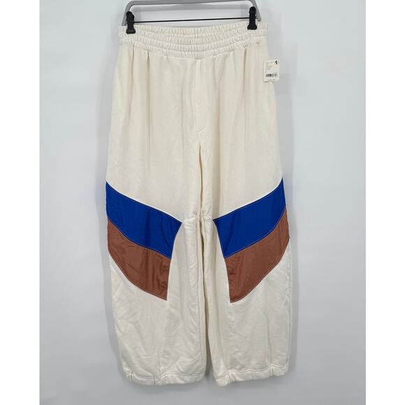 NWT Free People Movement Women's Hot Track Sweatpants Wide Leg Cream Size Large - Picture 6 of 6